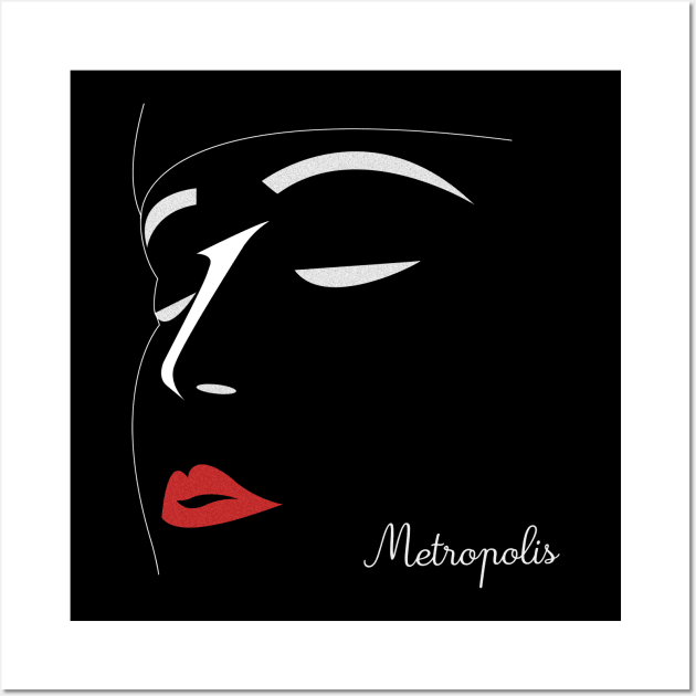 Metropolis minimalist movie fan art Fritz Lang cinema Wall Art by Rozbud